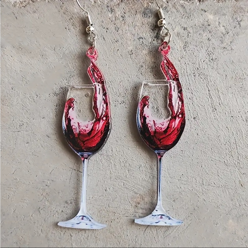 New wine glass earrings